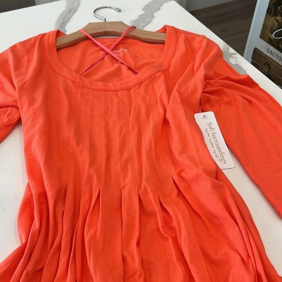 NWT Soft surroundings, hot, coral dress - Picture 6 of 9